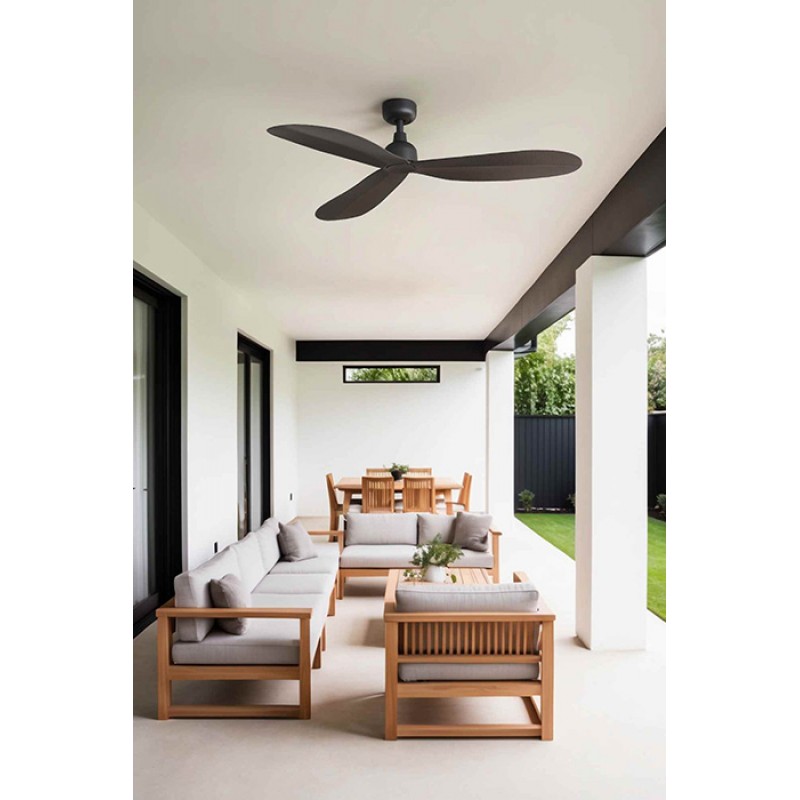 Потолочный вентилятор Faro 34301WW Palma M 1290mm Brown 3 Blades IP44 Seaside Wiz