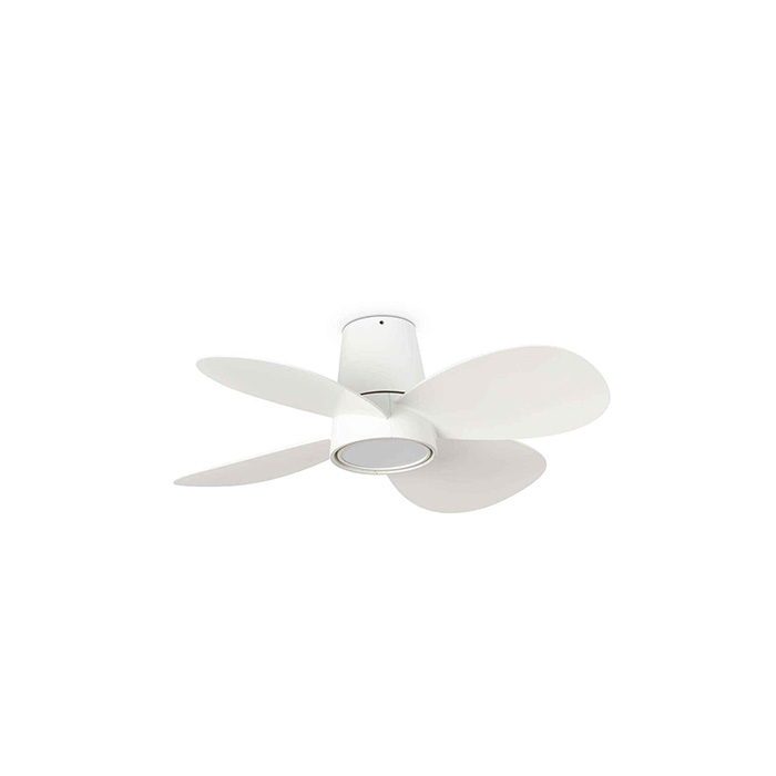 Люстра-вентилятор Faro 34315 Klover S 800mm White 4 Blades 18W LED CCT Dim