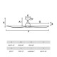 Потолочный вентилятор Faro 34361 Outwood L 1500mm White 3 Blades Oak IP44