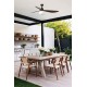 Люстра-вентилятор Faro 34362-11L Outwood L 1500mm Brown 3 B Dark Walnut IP44 1xE27
