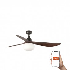 Люстра-вентилятор Faro 34362WT-11L Outwood L 1500mm Brown 3P Nog Osc IP44 E27 Tuya