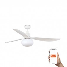 Люстра-вентилятор Faro 34363WT-11L Outwood 1500mm White 3W White Blades IP44 E27 Tu