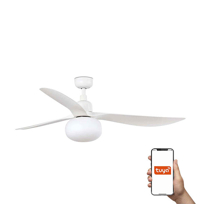 Люстра-вентилятор Faro 34363WT-11L Outwood 1500mm White 3 W White Blades IP44 E27 Tu