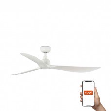 Потолочный вентилятор Faro 34363WT Outwood 1500mm White 3 White Blades IP44 Tuya