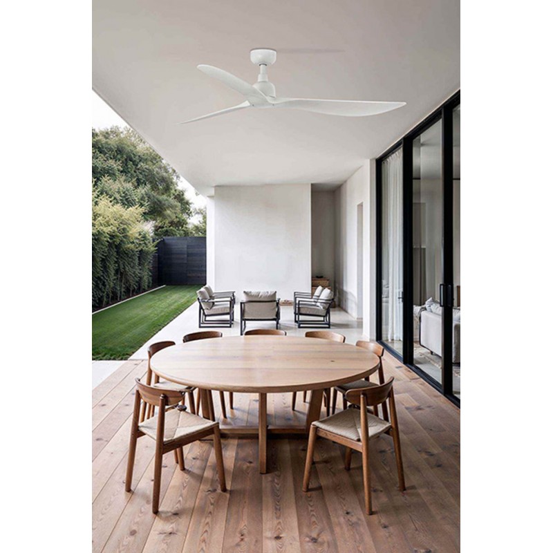Потолочный вентилятор Faro 34363WT Outwood 1500mm White 3 White Blades IP44 Tuya
