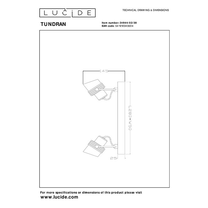 Спот - Lucide 34944/02/30 Tundran Спот - Lucide 34944/02/30 Tundran