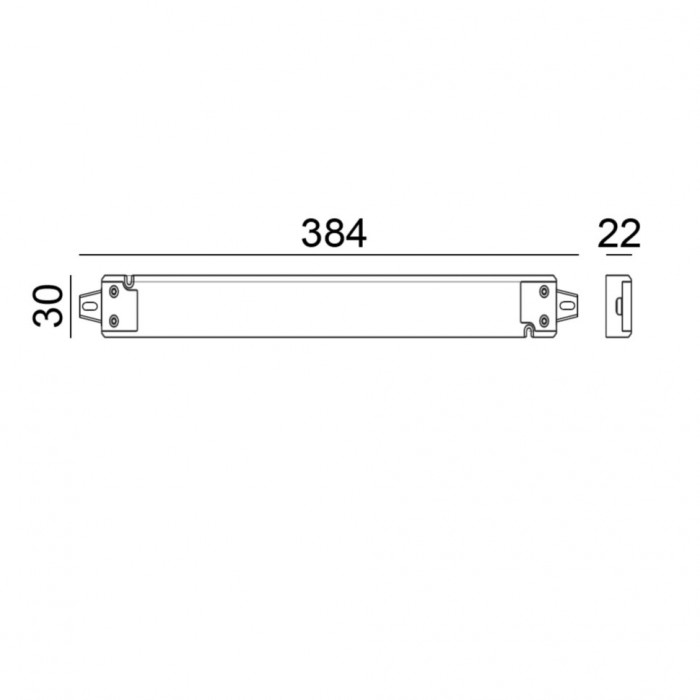 Блок живлення 200W, 48V, L384mm, W30mm, H22mm (06.PSU.200.W/O)