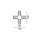 Соединитель электрический Х-образный накладной IN_LINE CORNER X, 4-x проводной, белый (06.SEQHR.WH.4x)