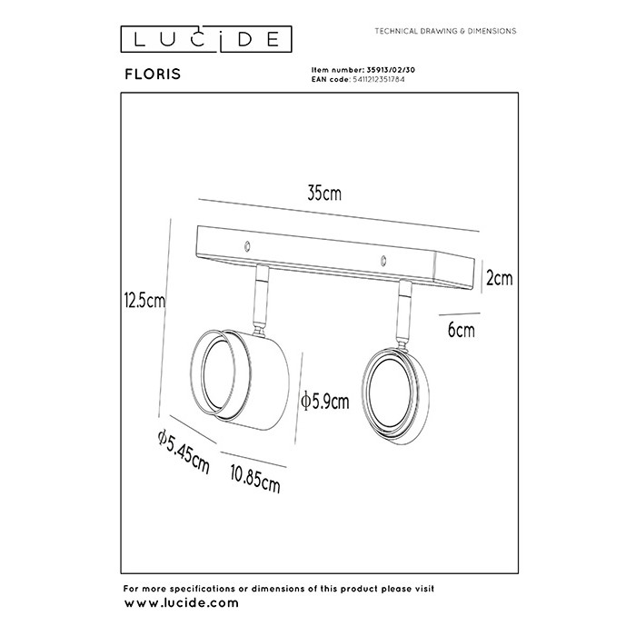 Спот - Lucide 35913/02/30 Floris Спот - Lucide 35913/02/30 Floris