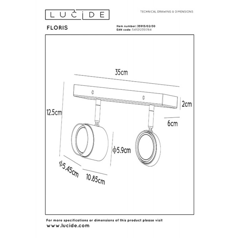 Спот Lucide 35913/02/30 Floris