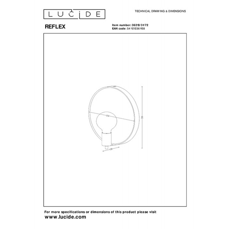 Бра Lucide 36213/31/72 Reflex