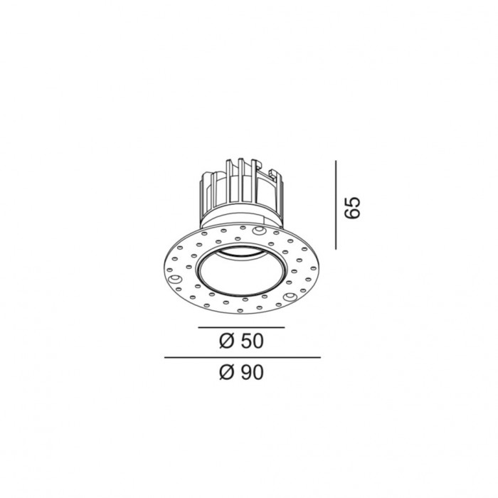 Точковий світильник LTX 01.0597.11.940.BK Tub M Trimless, 11 Вт, 1210 лм, 4000K