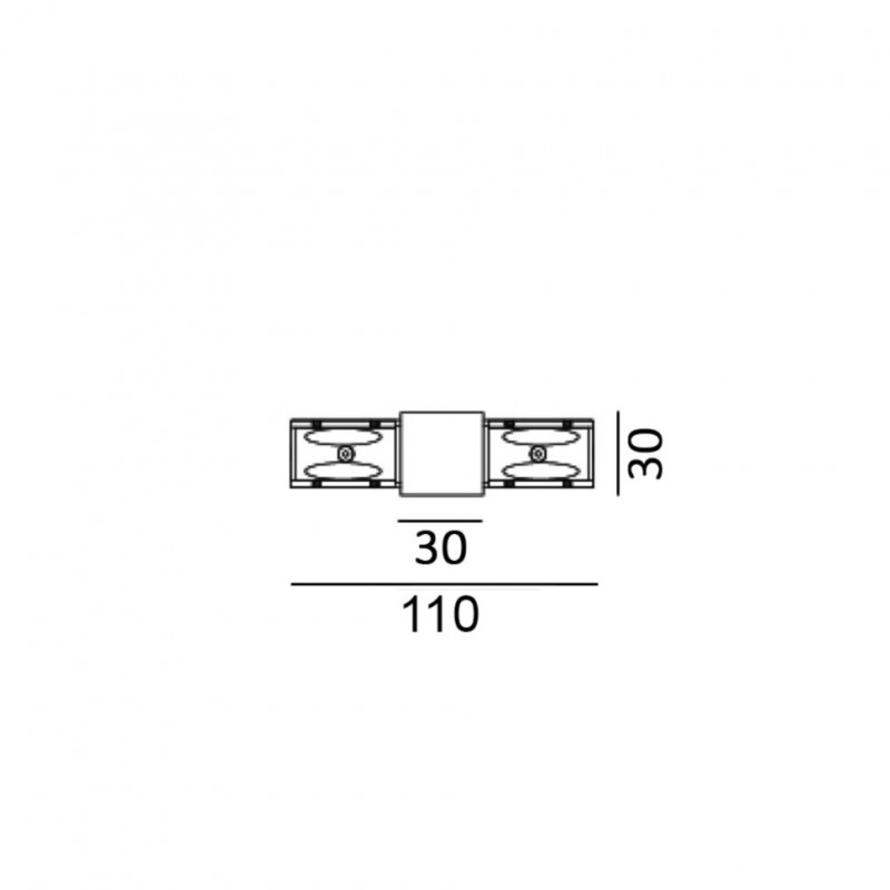Соединитель электрический прямой накладной IN_LINE CORNER 180, 4-х проводной, белый (06.SE180HR.WH.4x)