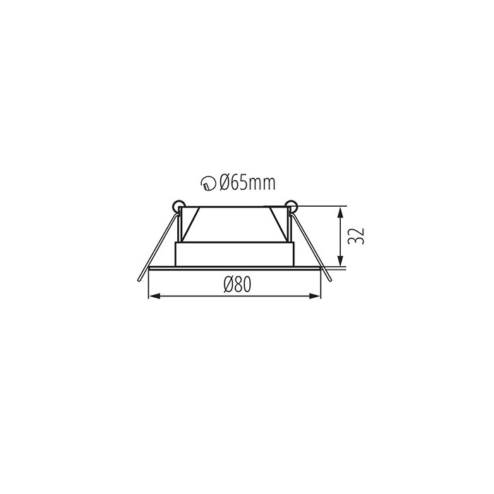 Точечный светильник Kanlux 38263 Fizu 4.8W NW-B, 4.8 Вт, 420 лм, 4000К
