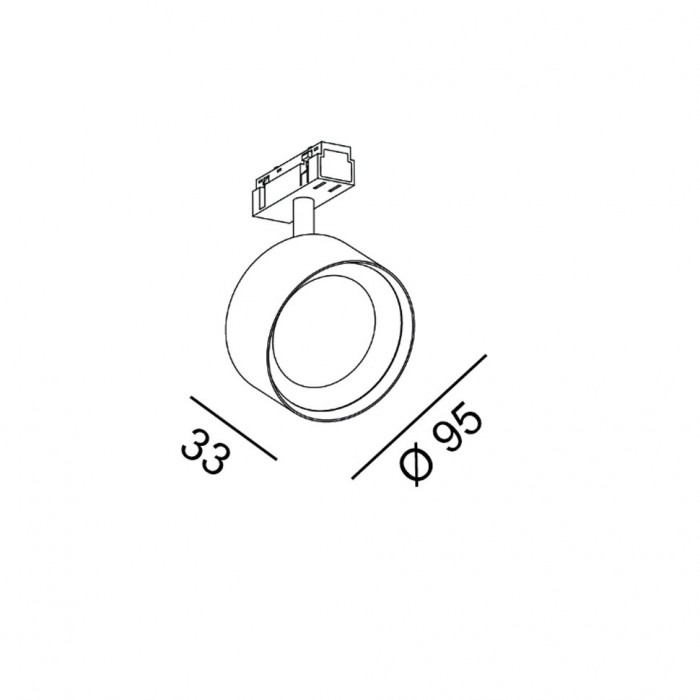 Магнитный трековый светильник LTX 06.9533.14.930.WH.2G In_Line Sol, 10.8 Вт, 1210 лм, 3000K