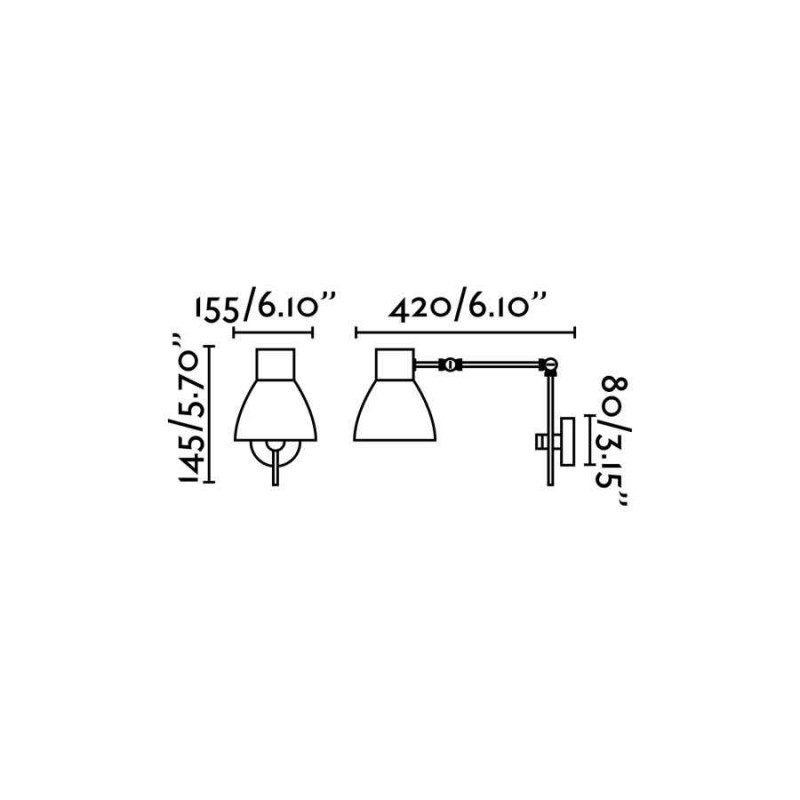 Бра - Faro 40070 CELIA Black wall lamp