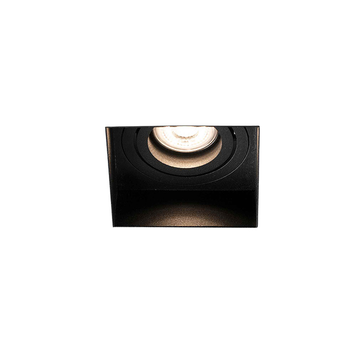 Точечный светильник Faro 40113 Hyde SQ Black orientable square recessed lamp without frame