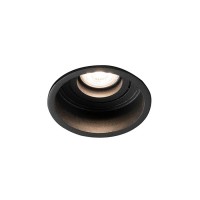 Точечный светильник Faro 40119 Hyde R Black orientable round recessed lamp