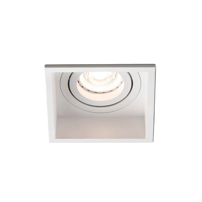 Точечный светильник Faro 40120 Hyde SQ White orientable square recessed lamp