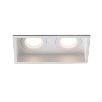 Точечный светильник Faro 40124 Hyde SQ 2L White square recessed lamp