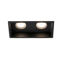 Точечный светильник Faro 40125 Hyde SQ 2L Black square recessed lamp