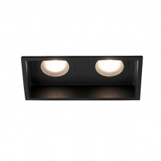Точечный светильник Faro 40125 Hyde SQ 2L Black square recessed lamp
