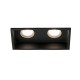 Точечный светильник Faro 40125 Hyde SQ 2L Black square recessed lamp