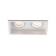 Точечный светильник Faro 40126 Hyde SQ 2L White orientable square recessed lamp