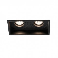 Точечный светильник Faro 40127 Hyde SQ 2L Black orientable square recessed lamp