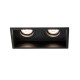 Точечный светильник Faro 40127 Hyde SQ 2L Black orientable square recessed lamp
