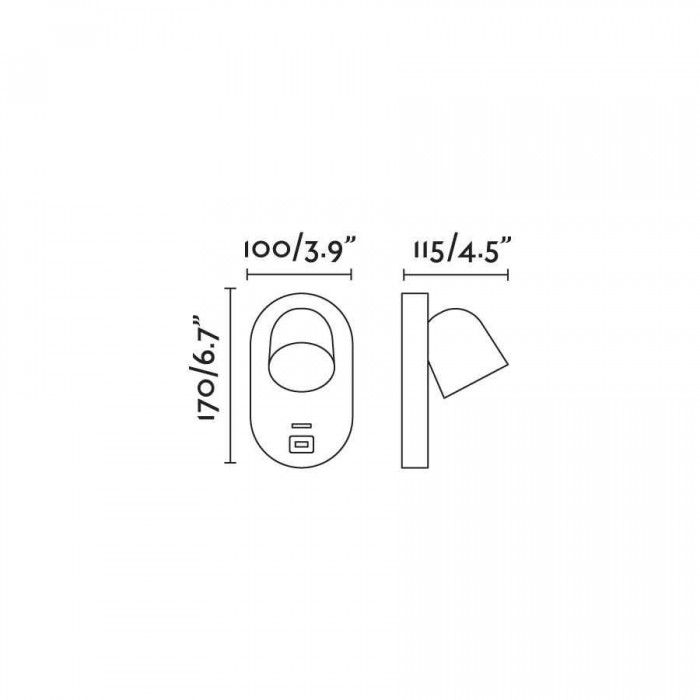 Спот Faro 40135 CORB White table lamp GU10+USB Спот Faro 40135 CORB White table lamp GU10+USB