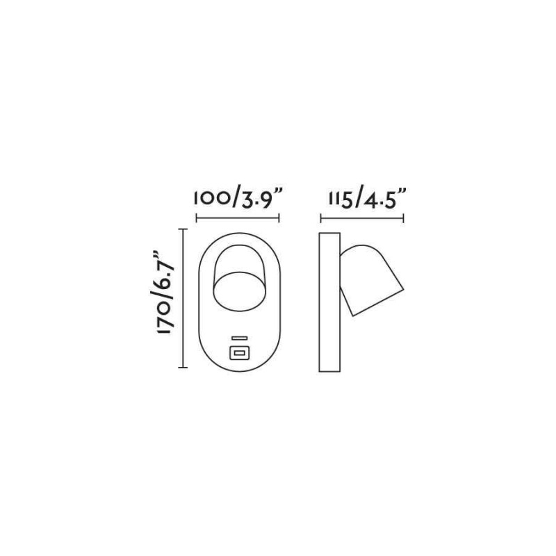 Спот - Faro 40135 CORB White table lamp GU10+USB
