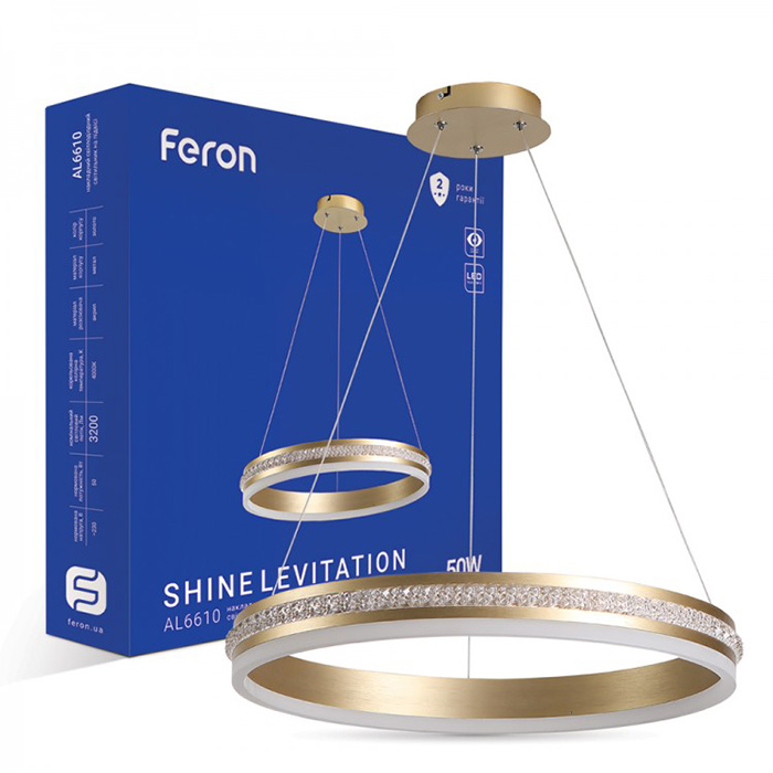Подвесной светильник Feron 40284 AL6610, 50 Вт, 3200 лм, 4000K