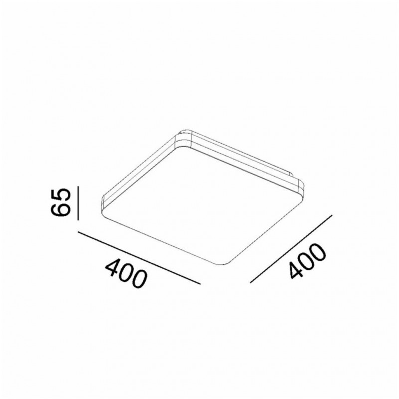 Потолочный светильник LTX 02.4040.32.930/940.WH Flat S3, 38 Вт, 2660 лм, 3000K/4000K