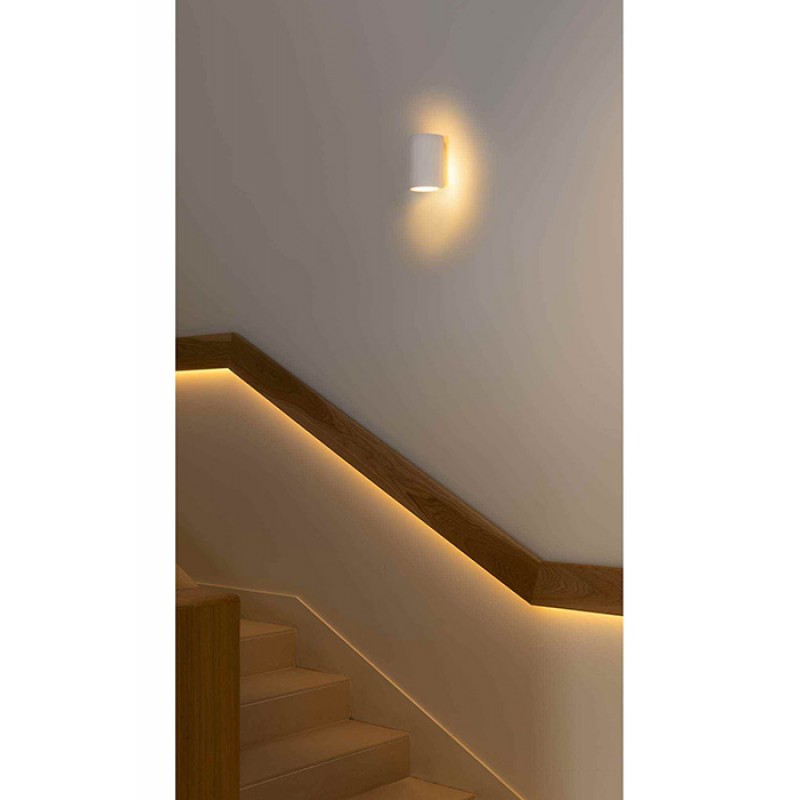 Настенный светильник Faro 40522 Sole Wall Light Round White Smooth 1xgu10