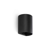 Настенный светильник Faro 40523 Sole Wall Light Round Black Smooth 1xgu10