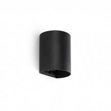 Настенный светильник Faro 40523 Sole Wall Light Round Black Smooth 1xgu10