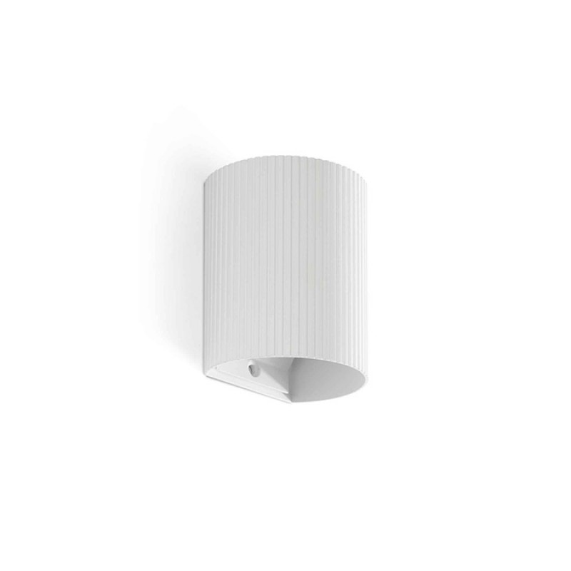 Настенный светильник Faro 40526 Sole Round White Striped Wall Light 1xgu10