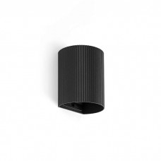 Настенный светильник Faro 40527 Sole Round Black Striped Wall Light 1xgu10