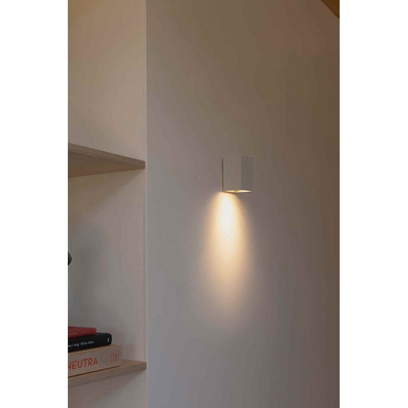 Настенный светильник Faro 40530 Lune Smooth White Square Wall Light 1xgu10