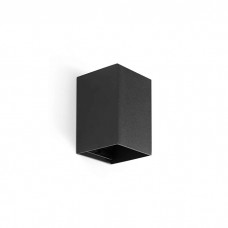 Настенный светильник Faro 40531 Lune Smooth Black Square Wall Light 1xgu10