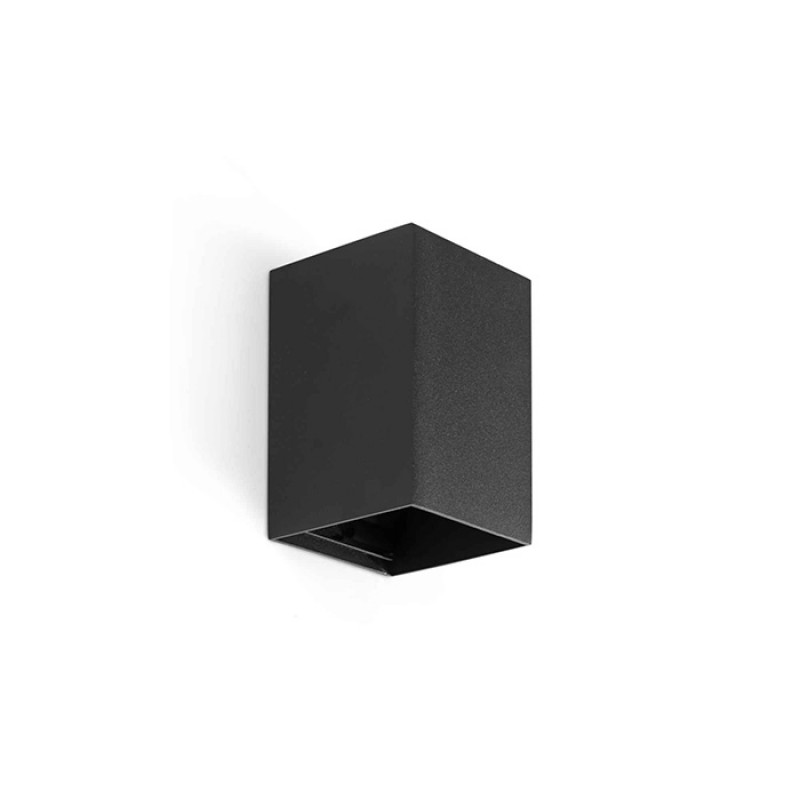Настенный светильник Faro 40531 Lune Smooth Black Square Wall Light 1xgu10