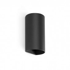 Настенный светильник Faro 40539 Sole Wall Light Round Black Smooth 2xgu10