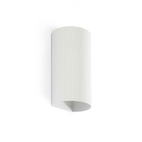 Настенный светильник Faro 40542 Sole Round White Striped Wall Light 2xgu10
