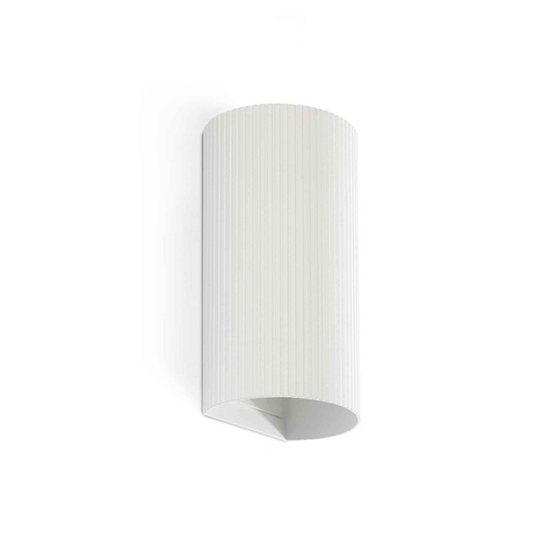 Настенный светильник Faro 40542 Sole Round White Striped Wall Light 2xgu10