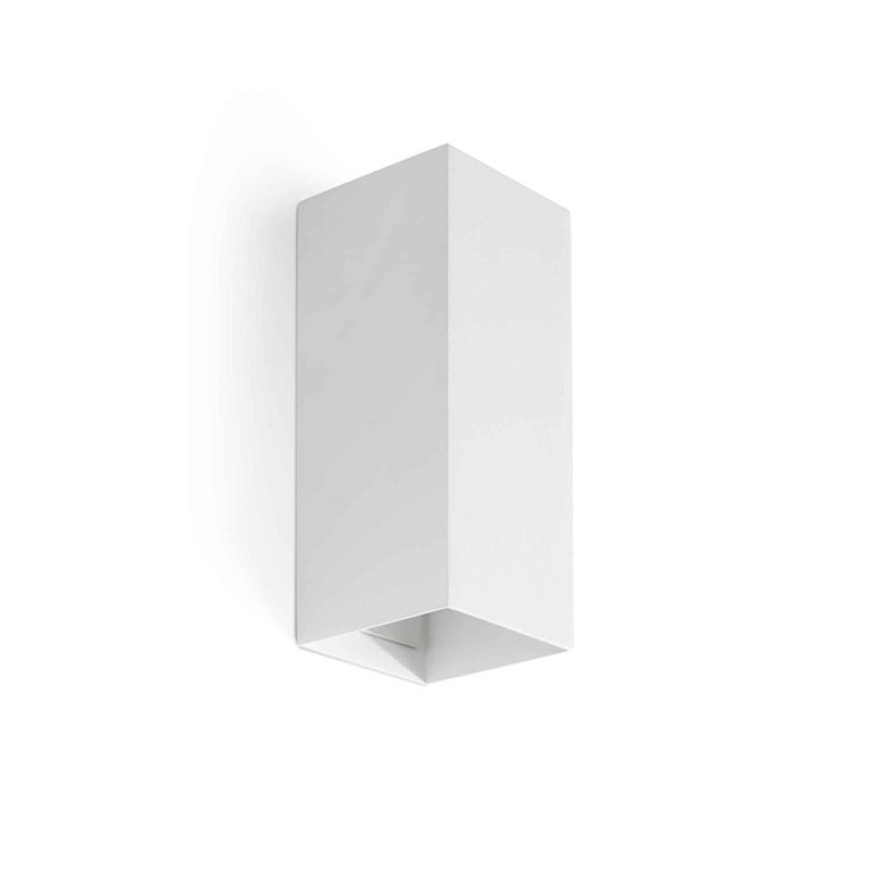 Настенный светильник Faro 40546 Lune Smooth White Sqared Wall Light 2xgu10