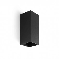 Настенный светильник Faro 40547 Lune Smooth Black Squared Wall Light 2xgu10