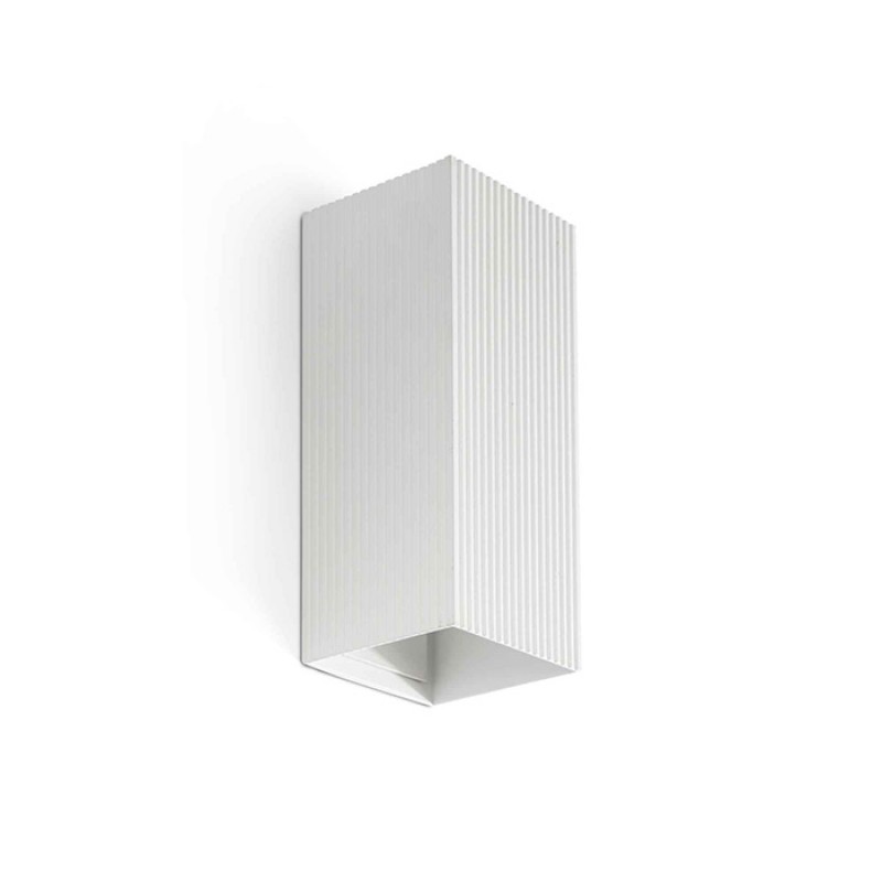 Настенный светильник Faro 40565 Lune Squared White Striped Wall Light 2xgu10
