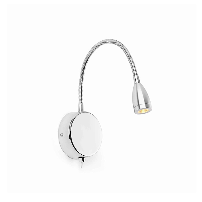 Бра - Faro 40994 LOKE chrome wall lamp reader, 3 Вт, 150 лм, 3000K