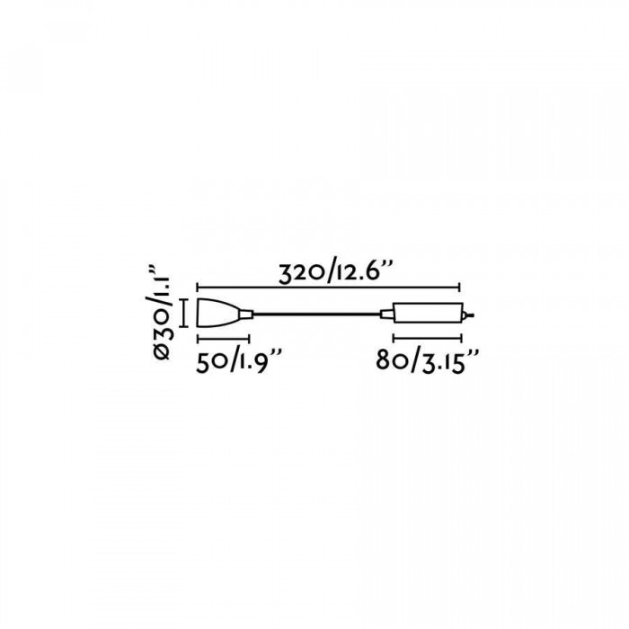 Бра - Faro 40994 LOKE chrome wall lamp reader, 3 Вт, 150 лм, 3000K
